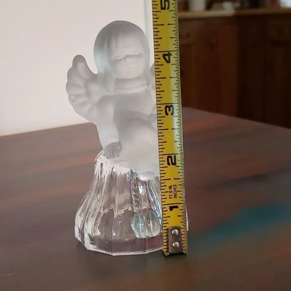 Vintage Lead Crystal Angel Bell
